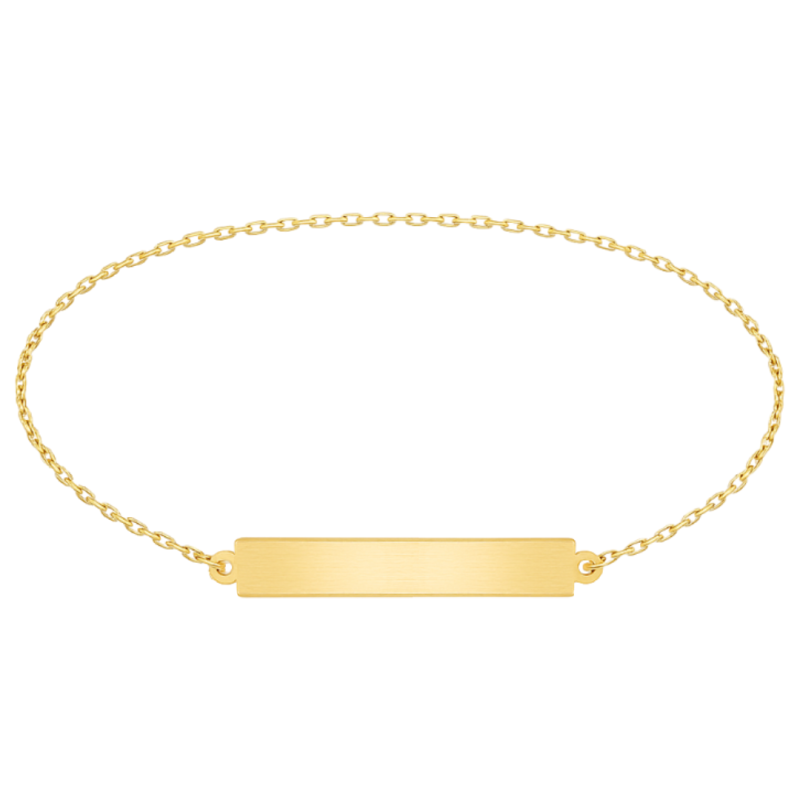 Pulseira Ouro 18K Infantil Chapa Cartier Fina