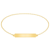 Pulseira Ouro 18K Infantil Chapa Cartier Fina