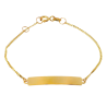 Pulseira Ouro 18K Chapa Grumet Fina