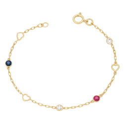 Pulseira Ouro 18K Zircônias...