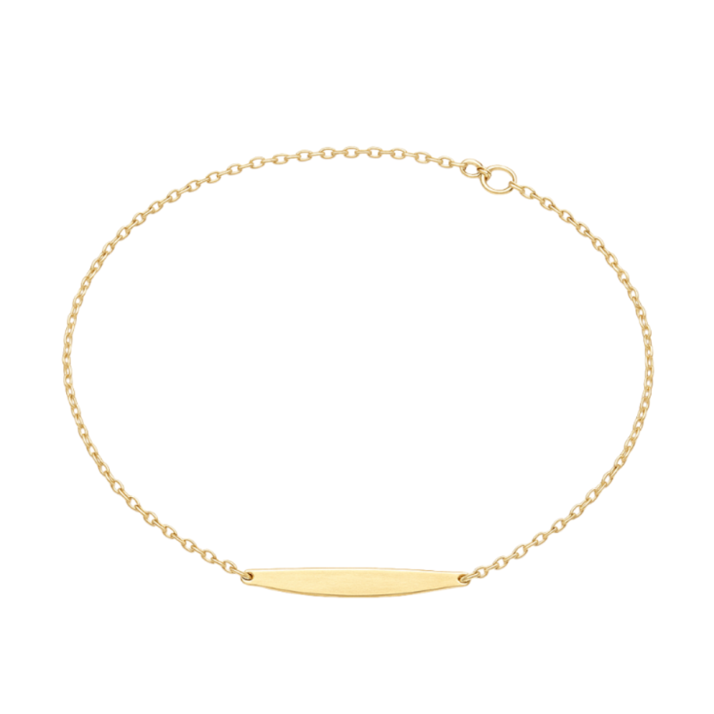 Pulseira Ouro 18K Infantil Chapa Oval Cartier