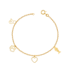 Pulseira Ouro 18K Pet Gato Felino Amigo