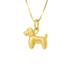 Pingente Outo 18K Cachorro Oco