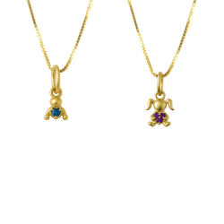 Pingente Ouro 18K Menina...