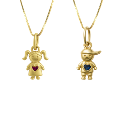 Pingente Ouro 18K Menino...