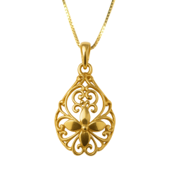 Pingente Ouro 18K Oval...