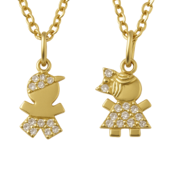 Pingente Ouro 18K Menina...