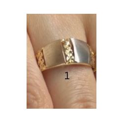 Anel Ouro 18K Tricolor Realeza