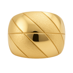 Anel Ouro 18K Faixas...