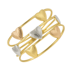 Anel Ouro 18K Tricolor 3...