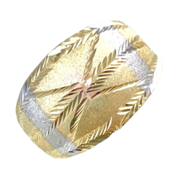 Anel Ouro 18K Aro Duplo...