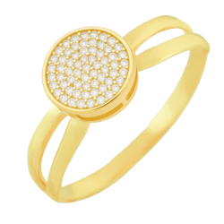 Anel Ouro 18K Redondo...