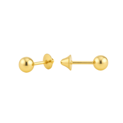 BRINCO DE  OURO BOLA 3MM
