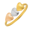 ANEL DE OURO 18K CORACOES ZIRCONIA PROMO