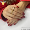 ANEL DE OURO 18K CORACOES ZIRCONIA PROMO