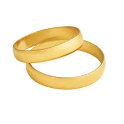 Aliança Ouro 18K Lisa