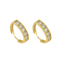 Brinco Ouro 18K Argolinha...