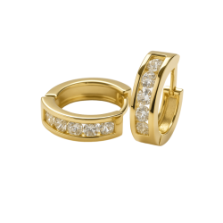 Brinco Ouro 18K Argola...