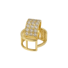 Brinco Ouro 18K Argola Click Com Zirconias