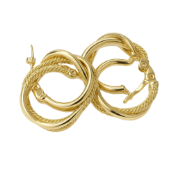 Brinco Ouro 18K Argolinha...