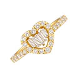 Anel Ouro 18K Brilhante...