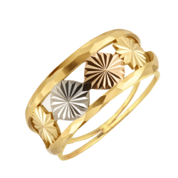 Anel Ouro 18K Tricolor...