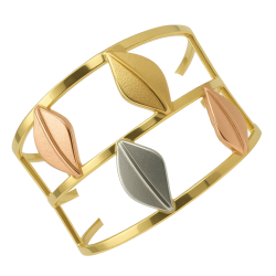 Anel Ouro 18K Tricolor Dois...
