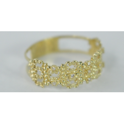 Anel Ouro 18K Renda Trabalhada Com Zircônia