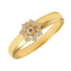 Anel Ouro 18K Chuveiro...
