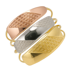 Anel Ouro 18K Tricolor Três...