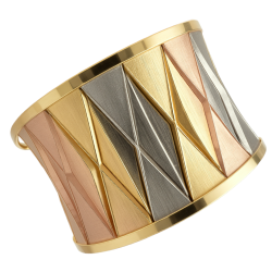 Anel Ouro 18K Tricolor Dois...