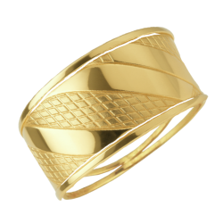 Anel Ouro 18K Placa Com...
