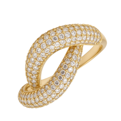 Anel Ouro 18K Com Zircônia