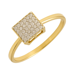 ANEL OURO 18K CHUVEIRO  COM...