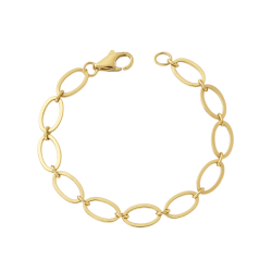 Pulseira Ouro 18K Elo Oval