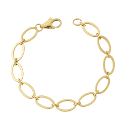 Pulseira Ouro 18K Elo Oval