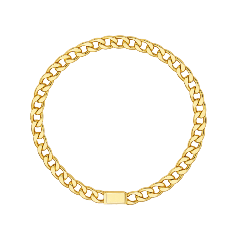 Pulseira Ouro 18K Grumet Fio Grosso 22cm