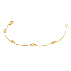 Pulseira Ouro 18K Bola Elo...