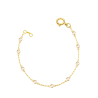 Pulseira Ouro 18K Pedra Zircônia Branca 12cm