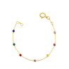 Pulseira Ouro 18K Infantil Zircônia Colorida Cartier