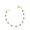 Pulseira Ouro 18K Zircônia Vermelha