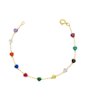 Pulseira Ouro 18K Zircônia Colorida