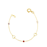 Pulseira Ouro 18K Infantil Pedra E Coração