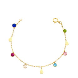 Pulseira Ouro 18K Zircônias...