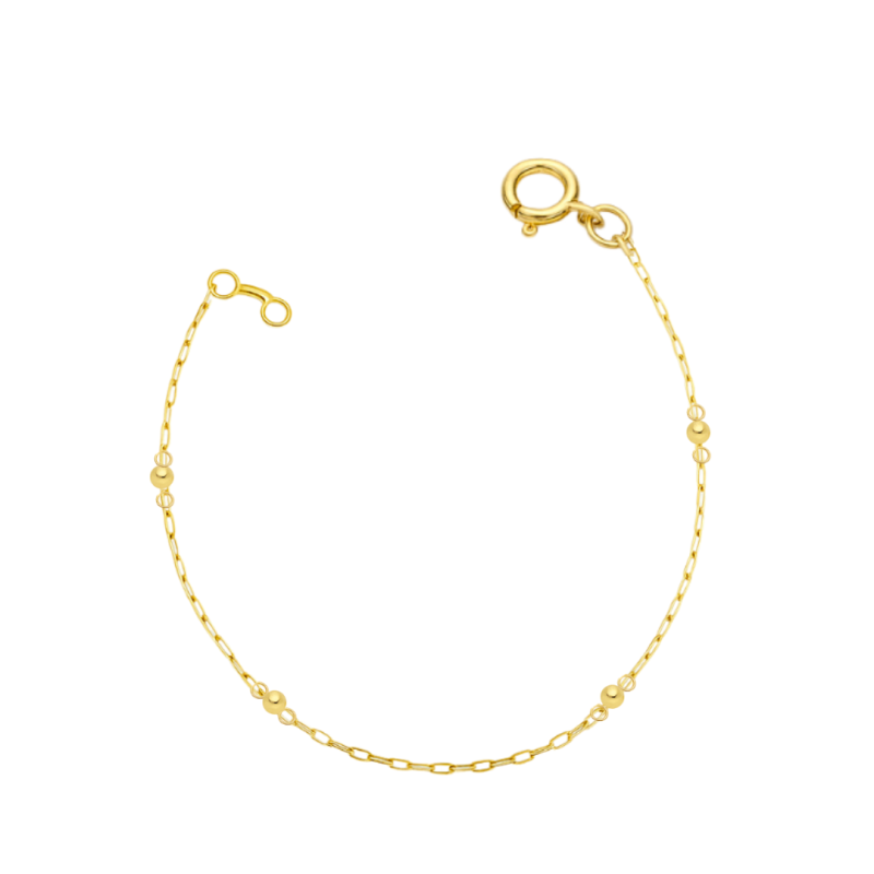 Pulseira Ouro 18K Cartier Com Bola 2.5mm Com 15cm