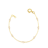 Pulseira Ouro 18K Infantil Zircônia Branca 13cm