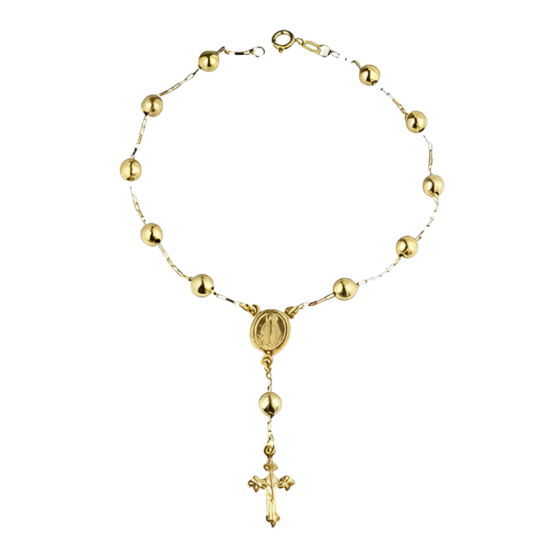 PULSEIRA  18K TERÇO COM BOLA 3M