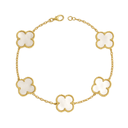 Pulseira Ouro 18K Flor Branca