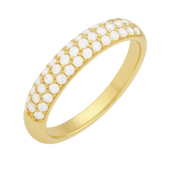 Anel Ouro 18K Com Brilhantes