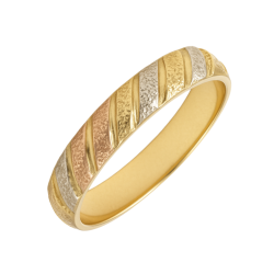 Anel Ouro 18K Tricolor...